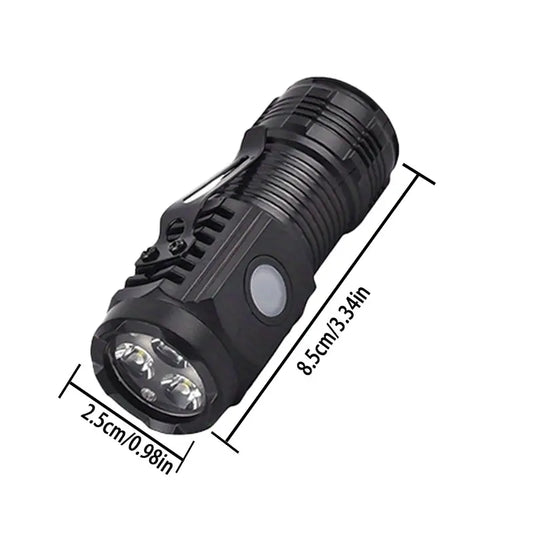 Mini Led Taschenlampe mit Akku Halteclip 3 x P35 Wick Led Für Camping PKW Vanlife - Outdoor Alm
