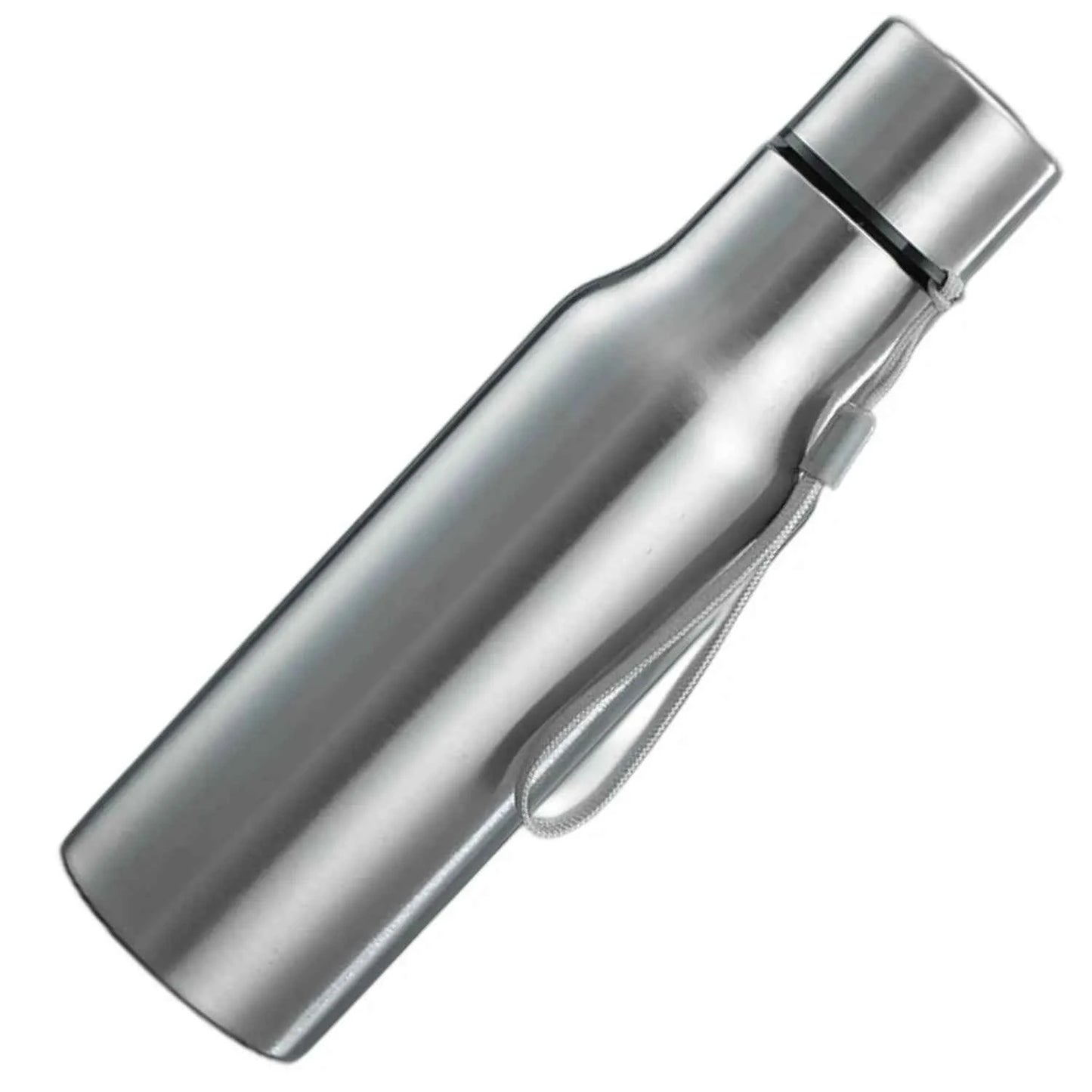 Trinkflasche Edelstahl 750 ml Kohlensäure geeignet. Flasche mit Trageschlaufe