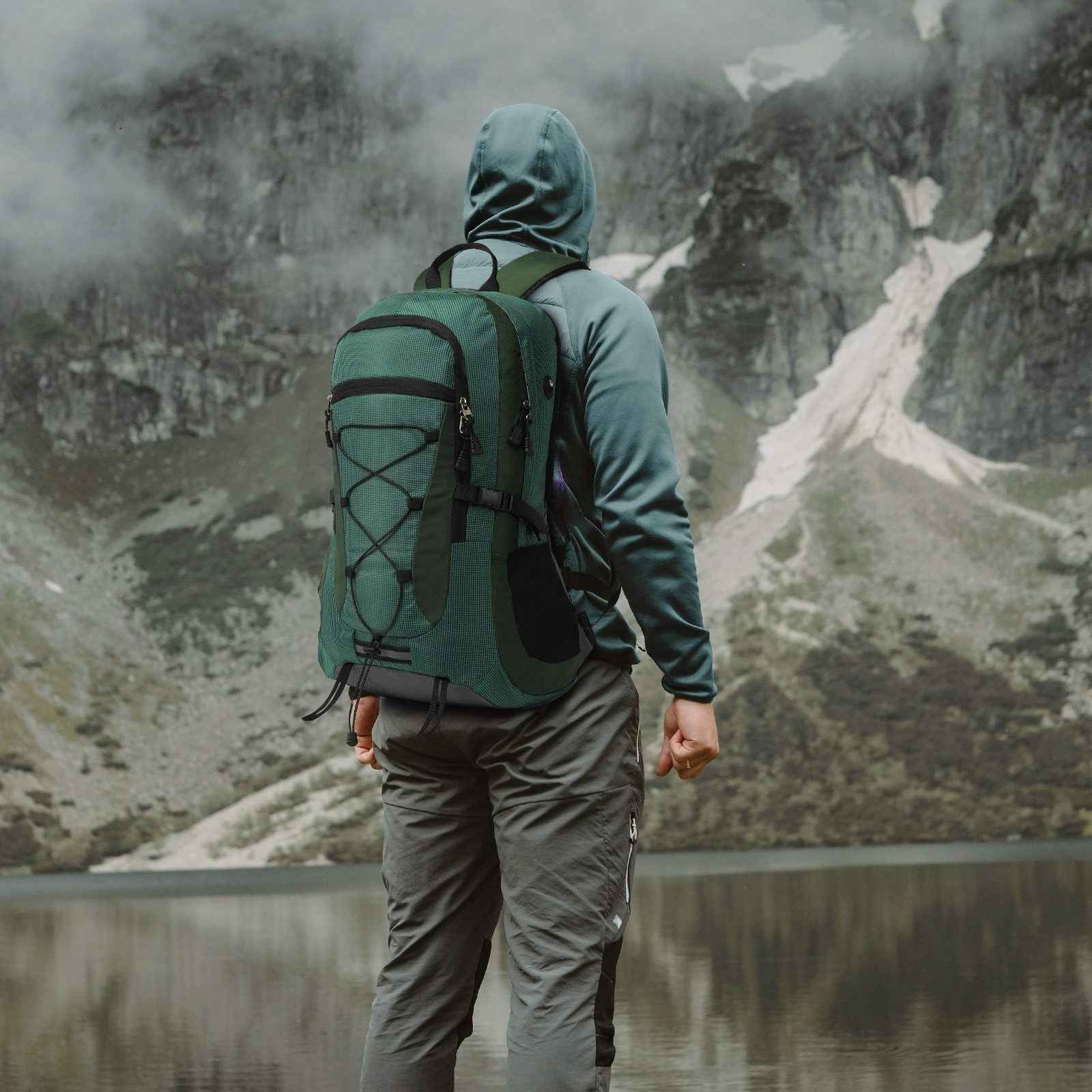 Rucksack Wanderrucksack 45L  Grün Trekking Backpacking und Camping