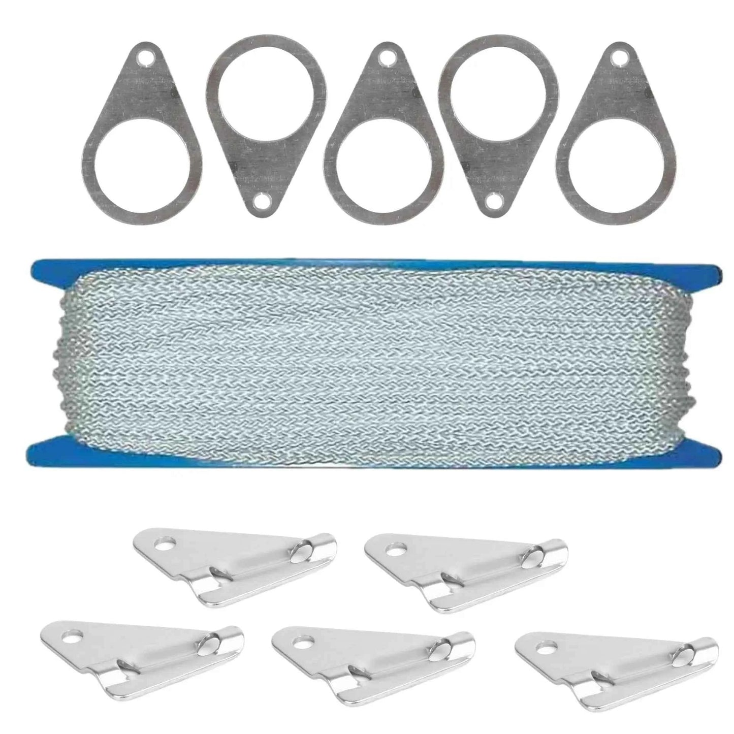 Zeltleine 30 m mit Heringösen und Alu-Seilspanner für optimale Stabilität