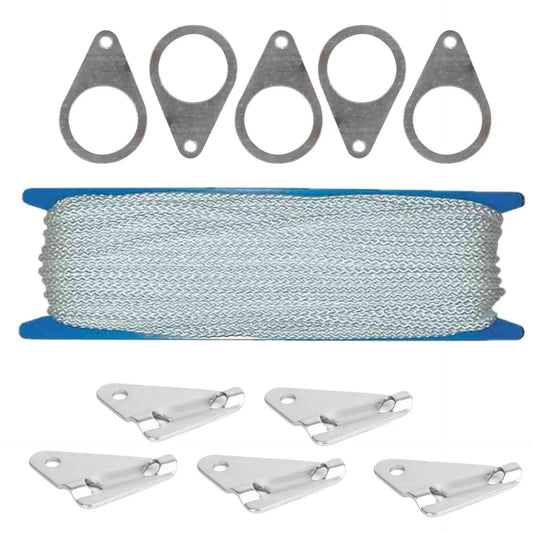 Zeltleine 30 m mit Heringösen und Alu-Seilspanner für optimale Stabilität