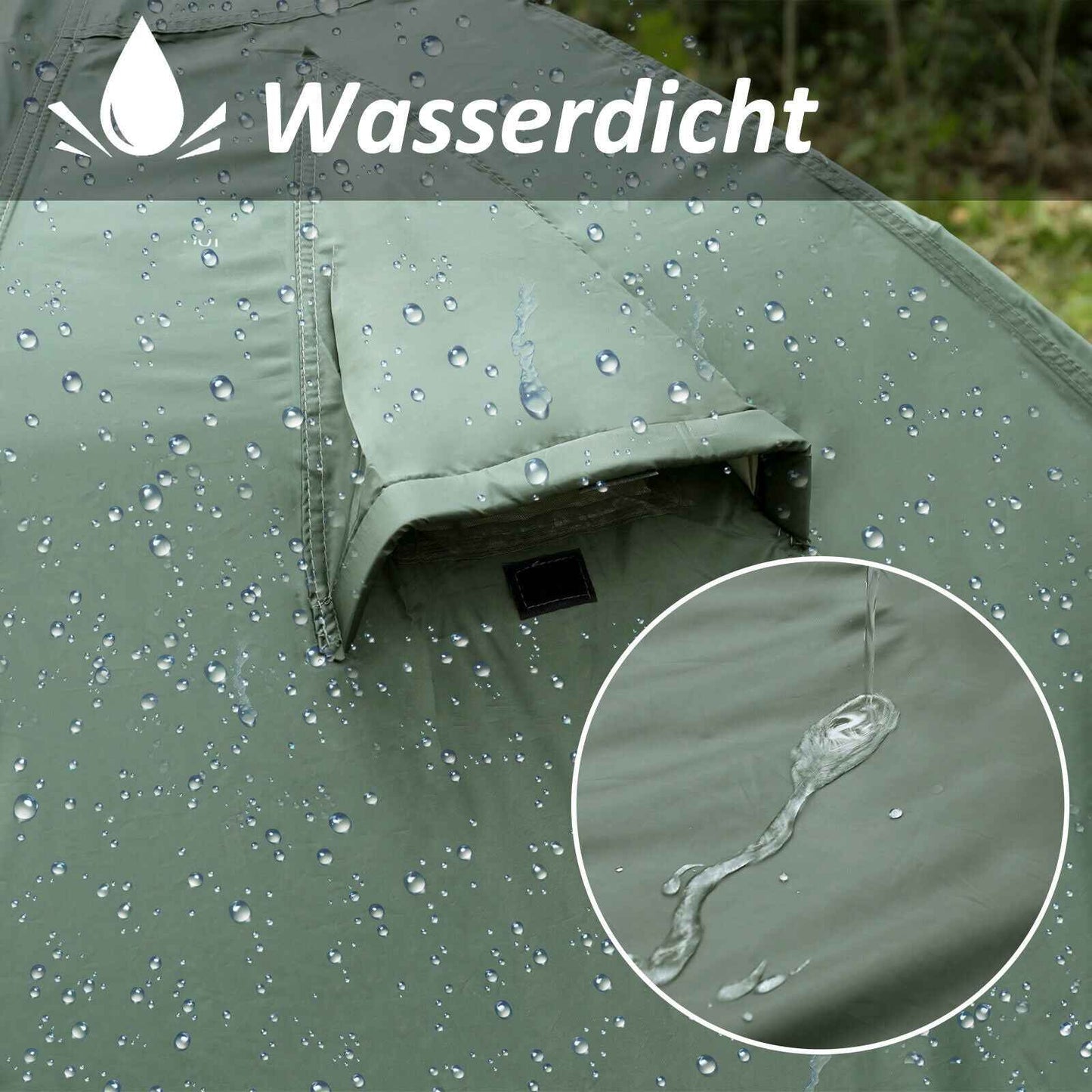 2 Personen Zelt 3000 mm mit 2 Eingängen für Camping und Festival mit Vorraum