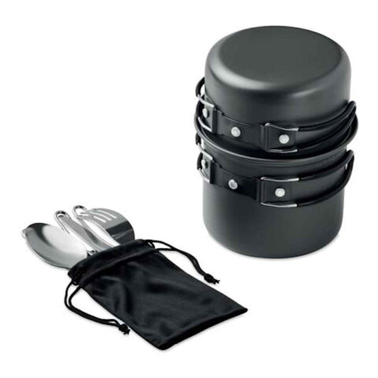 Kochset Topf Besteck Ultrakompakt Camping Trekking