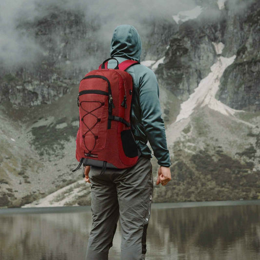 Rucksack 45 Liter Rot für Trekking, Wandern und Backpacking Touren