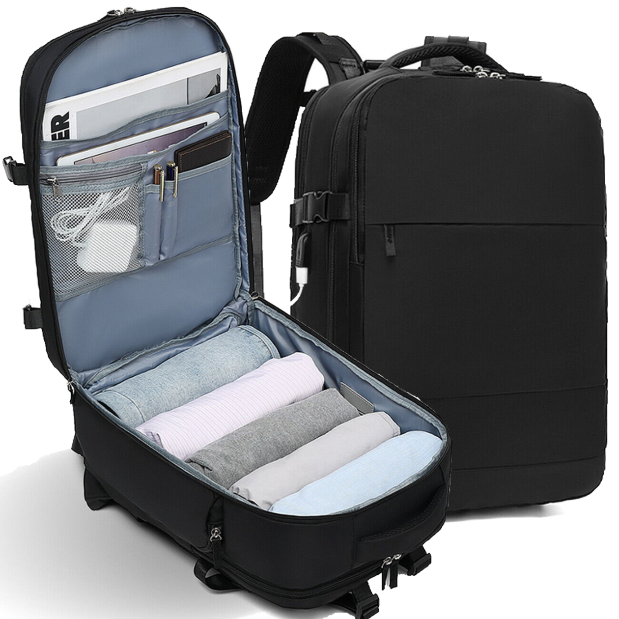 Reise Rucksack 40 Liter Handgepäck Größe für Urlaub und Geschäftsreise