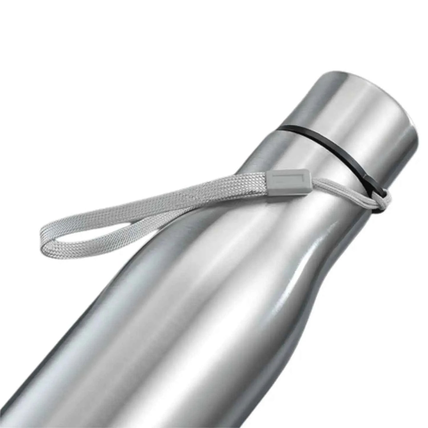 Trinkflasche Edelstahl 750 ml Kohlensäure geeignet. Flasche mit Trageschlaufe