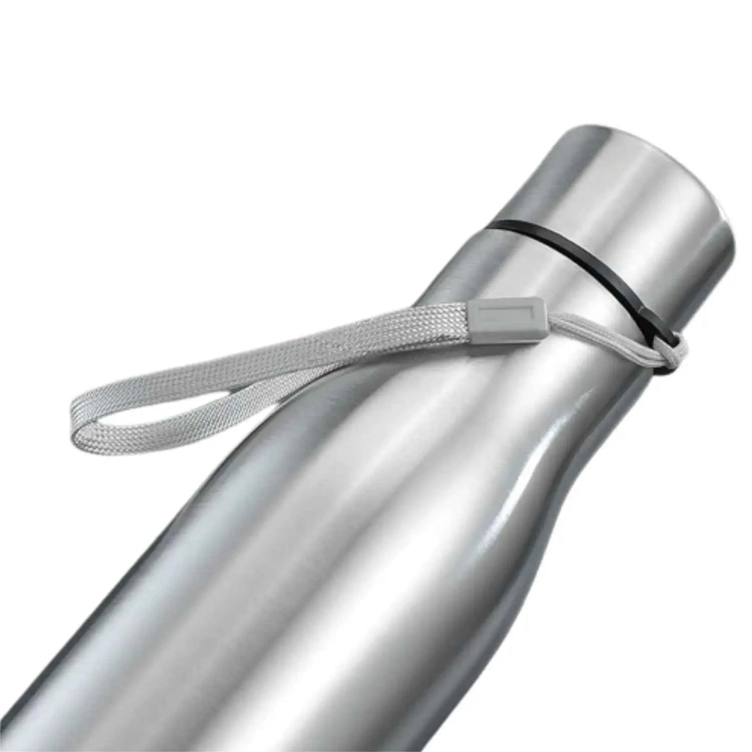 Trinkflasche Edelstahl 1000 ml Kohlensäure geeignet. Flasche mit Trageschlaufe