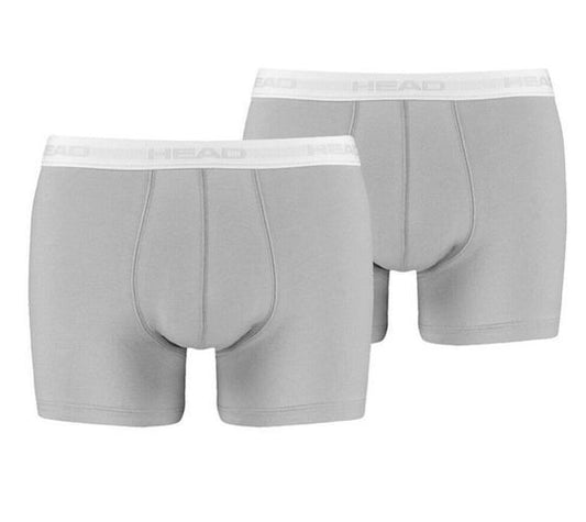 Boxershorts 2 Pack Head grau Unterhose für sportliche Männer Größe S M L XL - Outdoor Alm