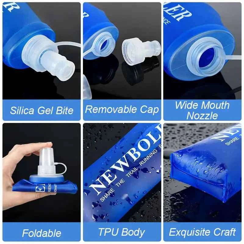 Faltbare Wasserflasche TPU 500 ml – Praktische, leichte Flasche für unterwegs