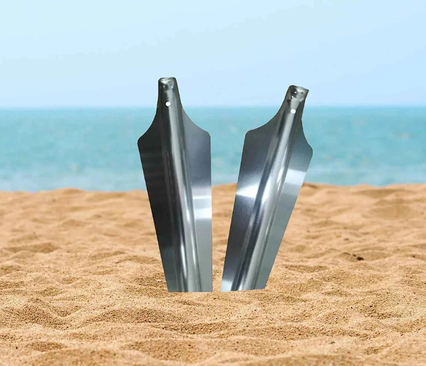 Aluminium Sandheringe Norskskin 4 x Ultraleicht für Schnee und Strand