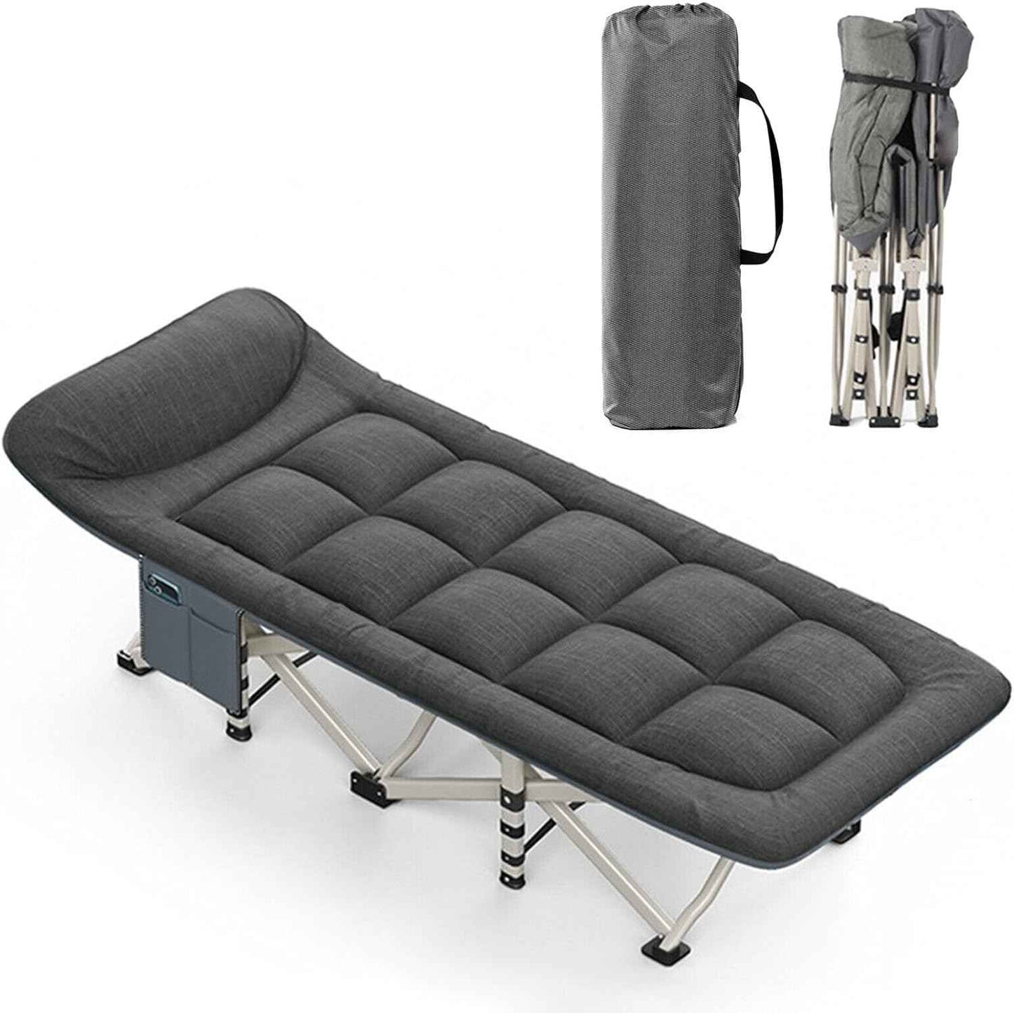 Feldbett Campingbett 200 kg Liege Gästebett Klappliege