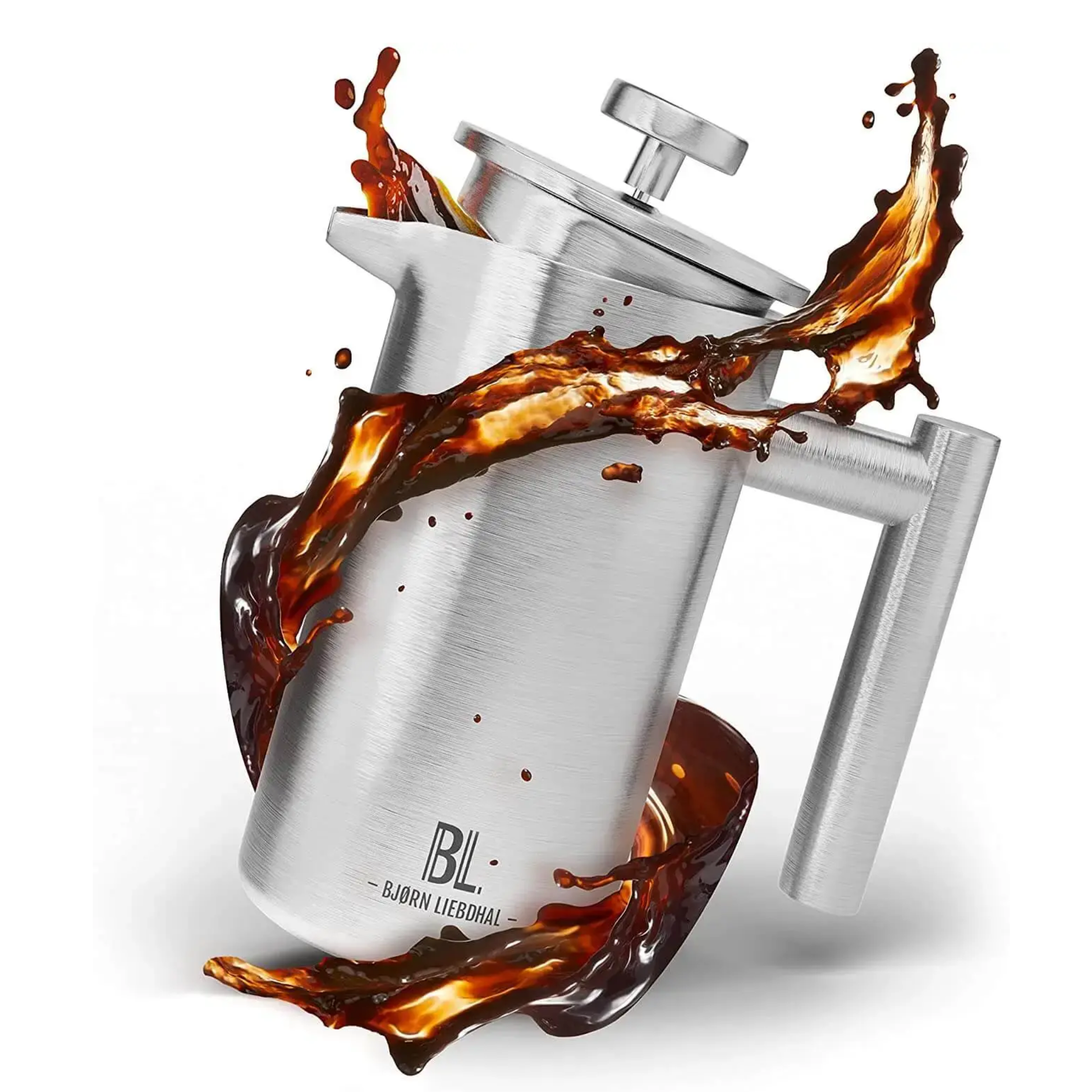 Bjørn Liebdhal French Press Edelstahl Kaffeemaschine auch für Camping - Outdoor Alm