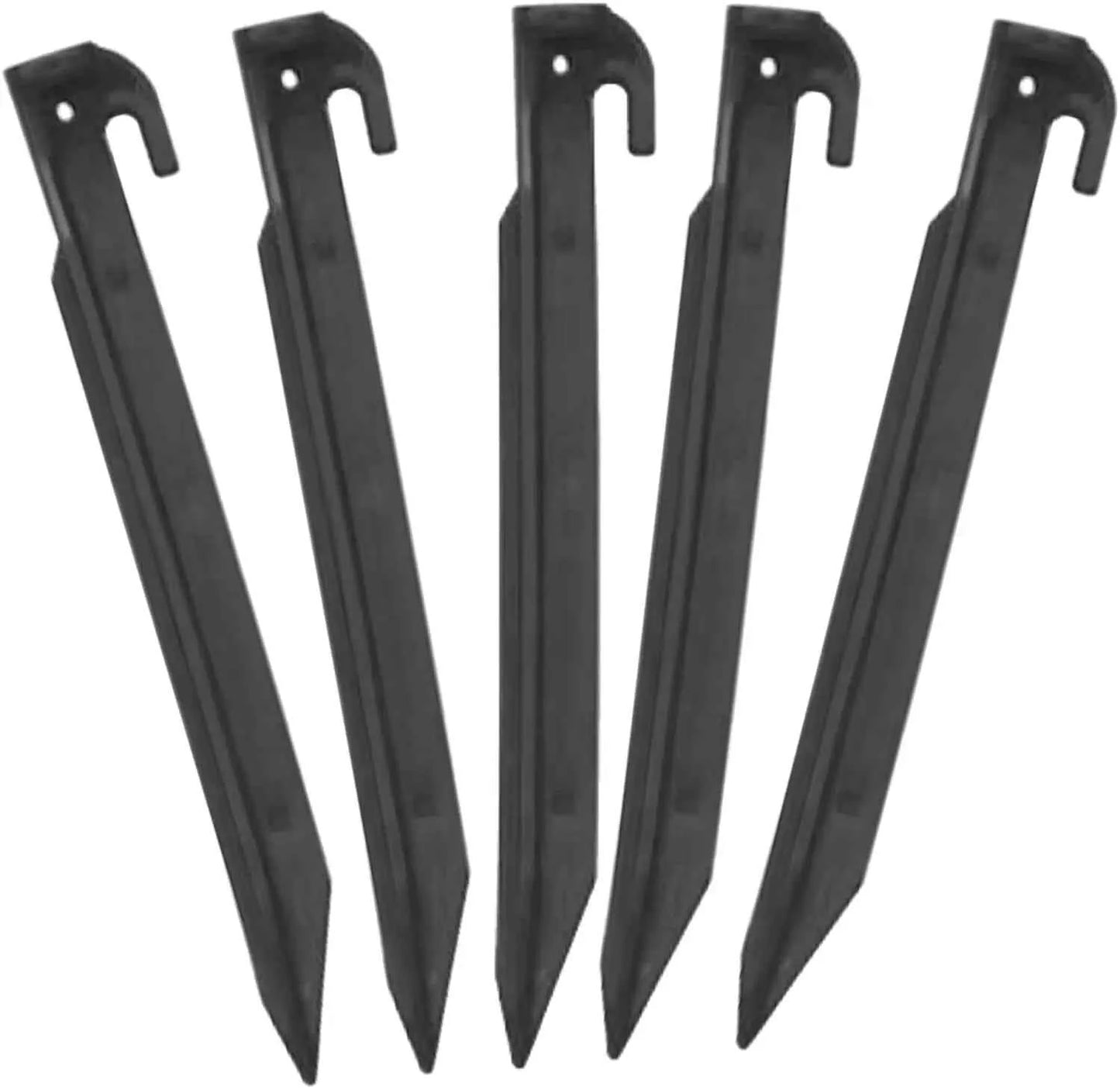 Zelt-Heringe Kunststoff 30 cm – Ultraleichte Erdnägel in Schwarz für sicheres Zelten