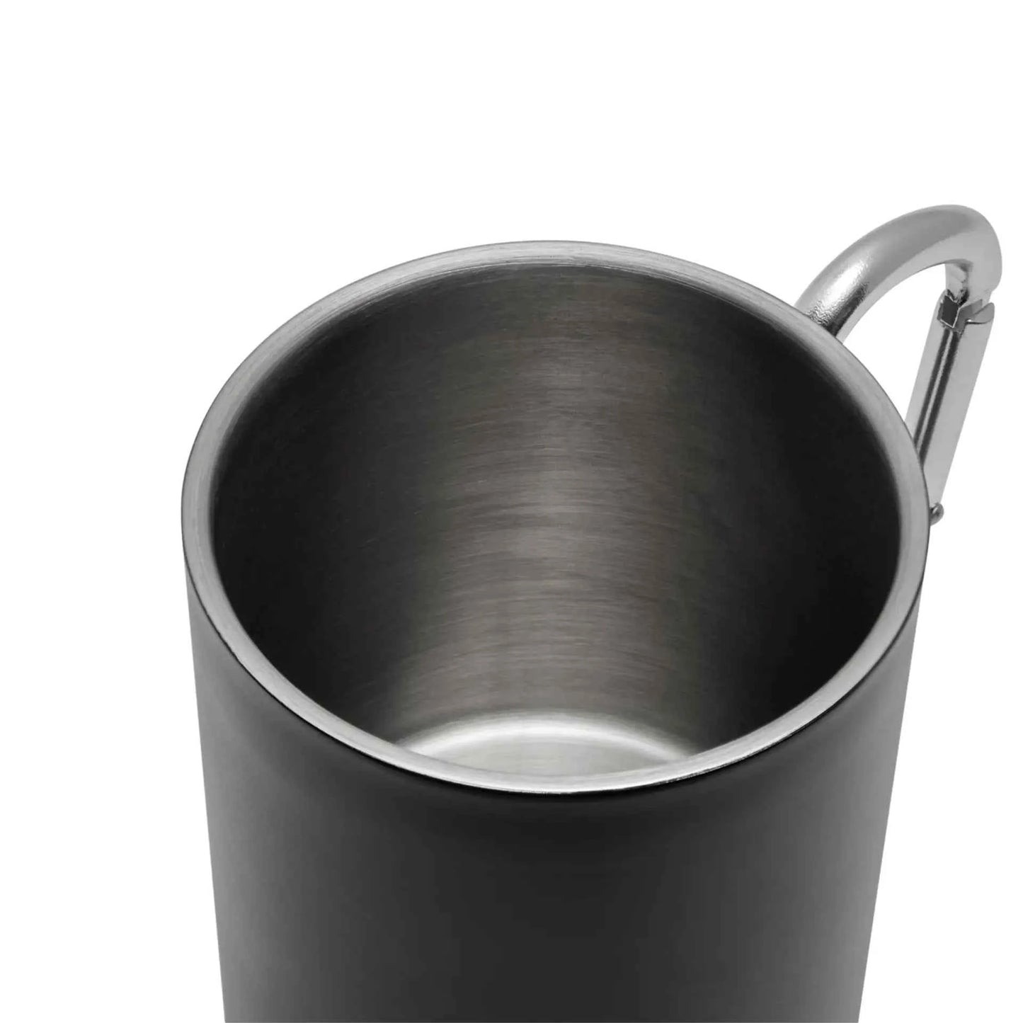 Edelstahl Becher mit Karabinerhaken – Doppelwandiger 300 ml Kaffeebecher