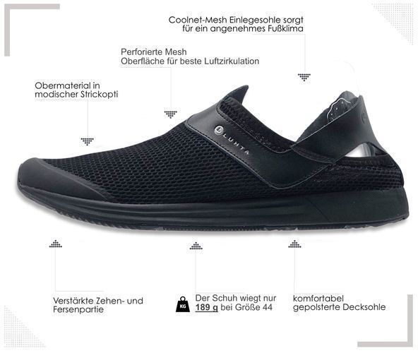 LUHTA Herren Sneaker Slipper Leuto Herren Sommer Schuhe Slip on Freizeitschuh - Outdoor Alm