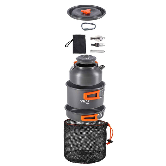 Topfset NC1782 SET MIT CAMPINGGESCHIRR Besteck