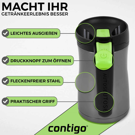 Thermobecher Contigo Fulton Edelstahl Becher 360 ML Auslaufsicher