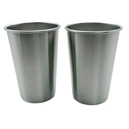 2 x Edelstahl Becher Trinkbecher Edelstahlbecher 400 mlTasse Krug Camping Becher