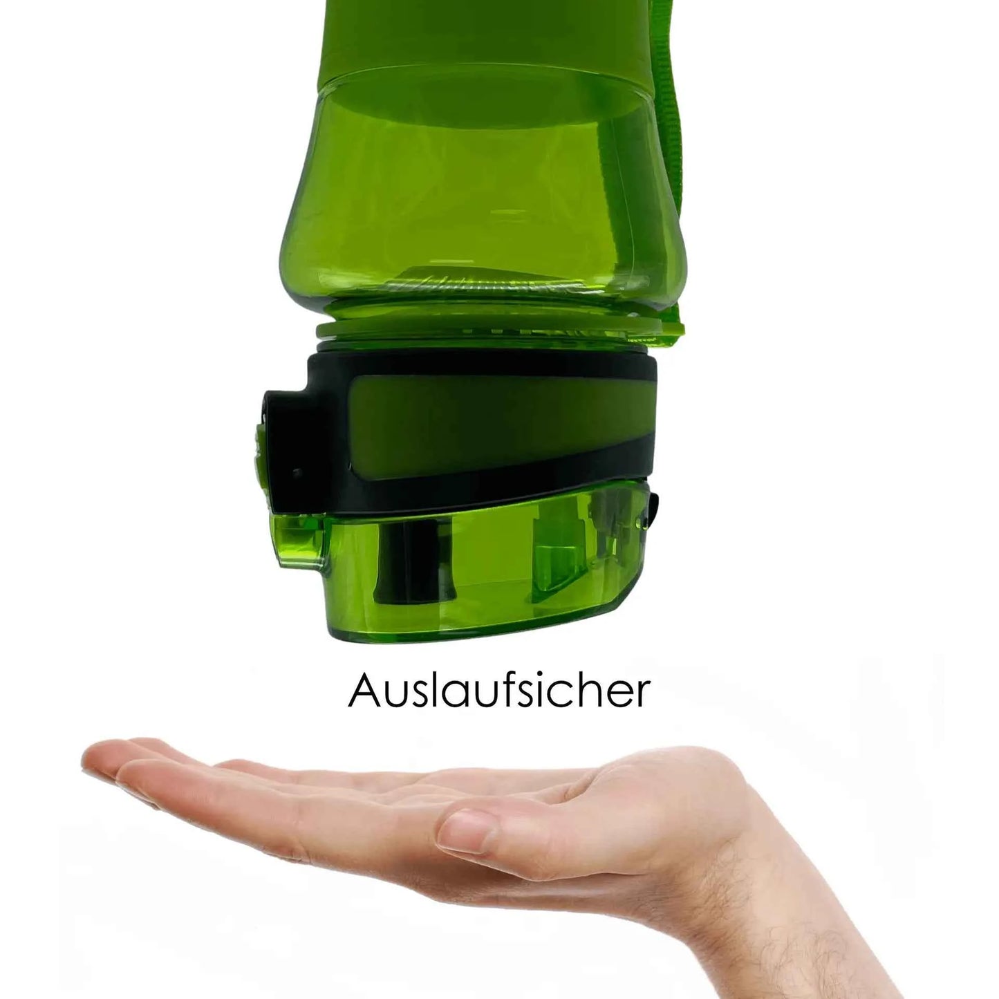 Trinkflasche mit 1 L Volumen grün auslaufsicher Sportflasche Schule Freizeit Kindergarten Trink Flasche
