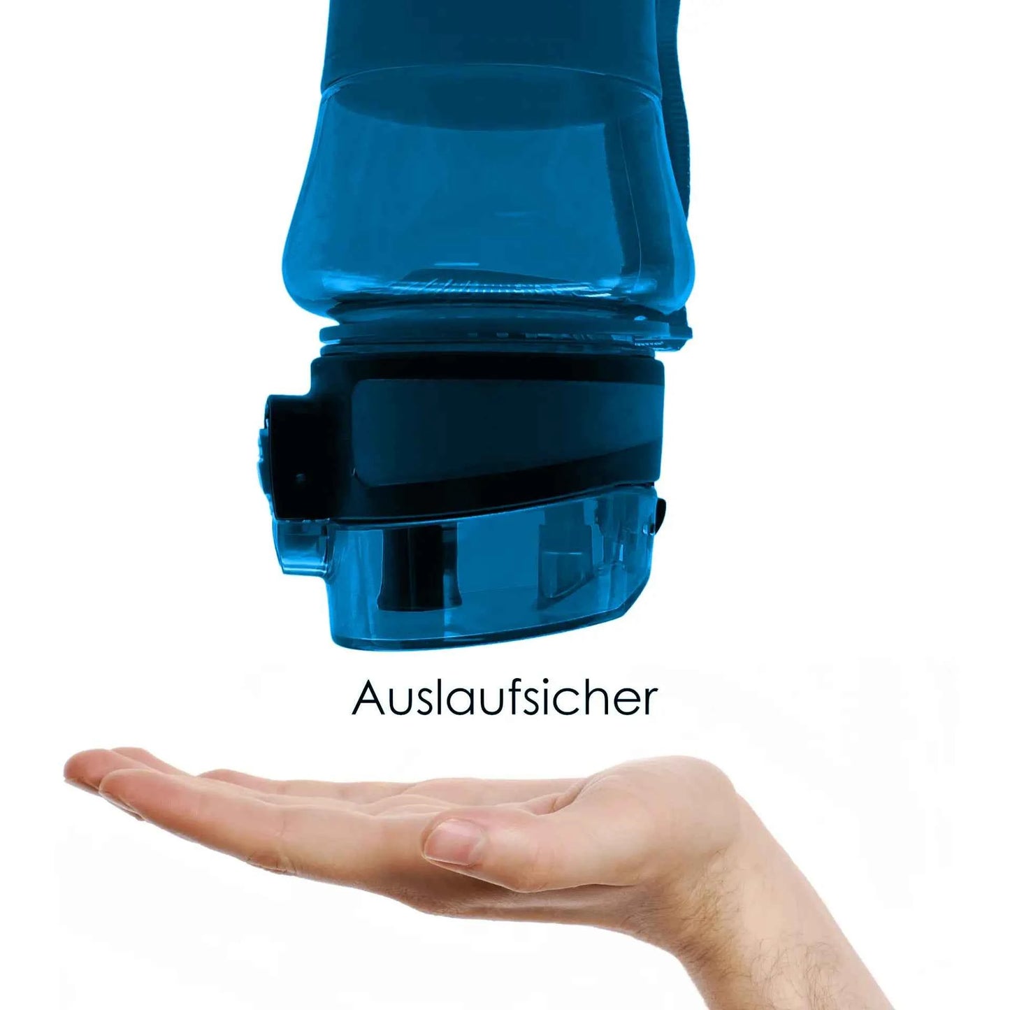 Trinkflasche mit 1 L Volumen blau auslaufsicher Sportflasche Schule Freizeit Kindergarten Trink Flasche