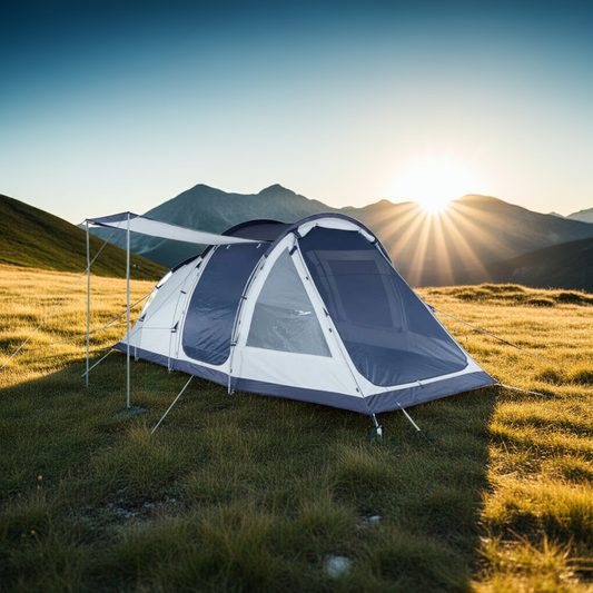 6 Personen Familien Zelt Tunnelzelt PESADAR Wassersäule 3000 mm - Outdoor Alm