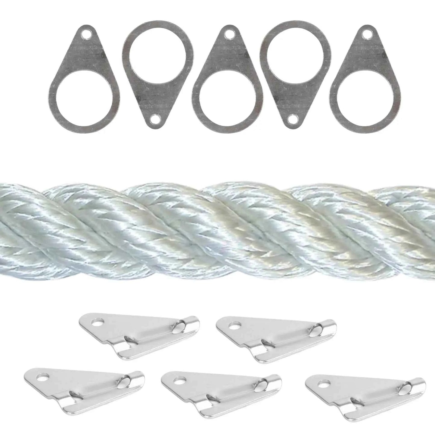 Zeltleine 30 m mit Heringösen und Alu-Seilspanner für optimale Stabilität