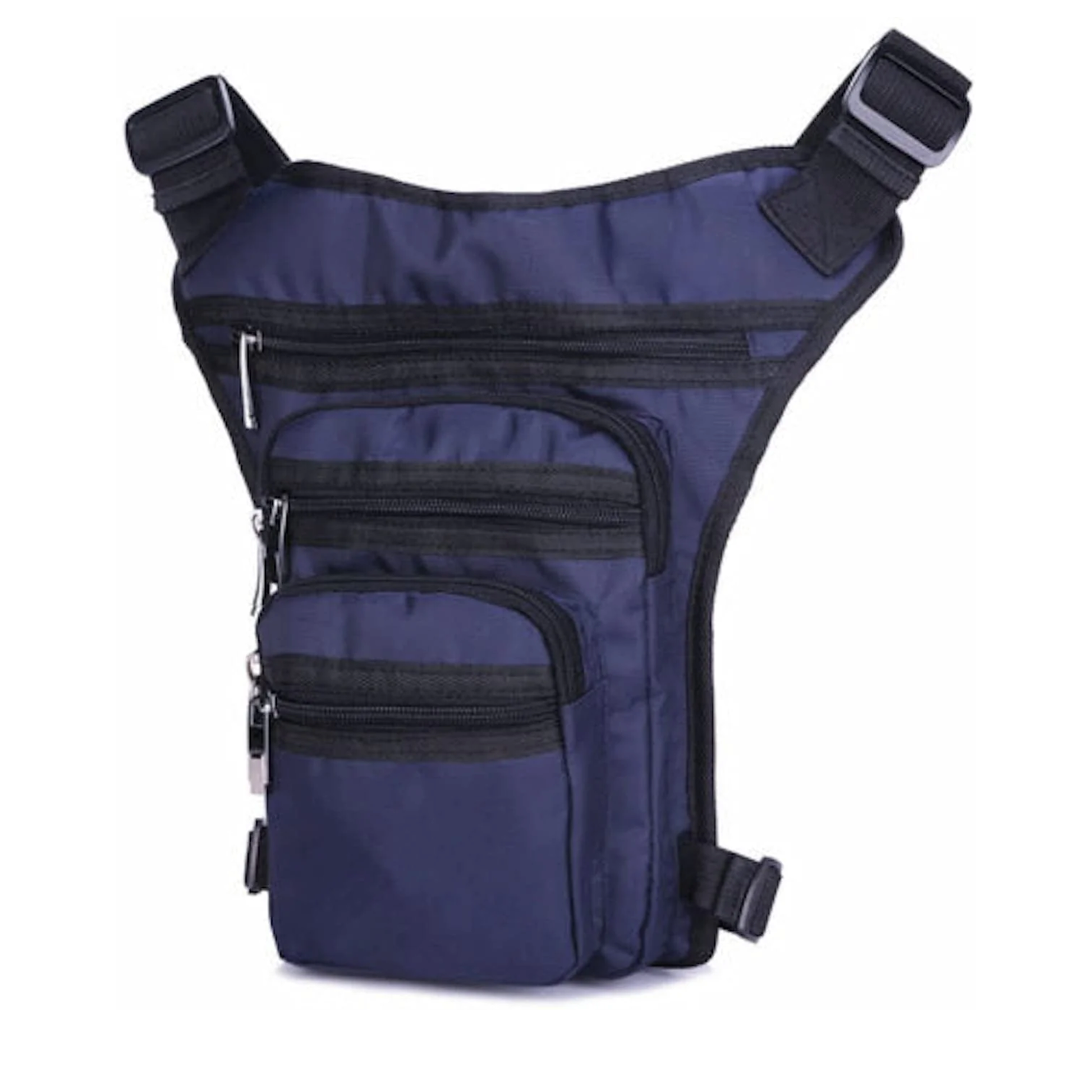 Beintasche Blau Damen Herren 5x RV Fächer Gürteltasche Hüfttasche Sport Motorrad - Outdoor Alm