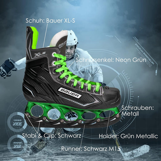 t blade Bauer Schlittschuhe XL-S Green Edition Freestyle Schlittschuh - Outdoor Alm