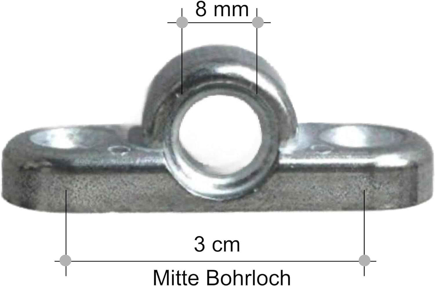 Vorzeltöse Metall 8 mm - 8 Stück Wandösen für Wohnwagen und Wohnmobil