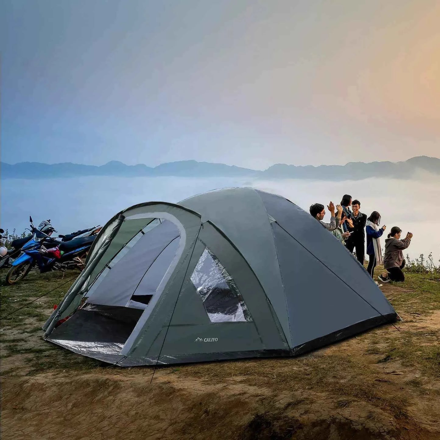 3-4 Personen Campingzelt Iglu 3000 mm Wassersäule für höchste Outdoor-Komfort