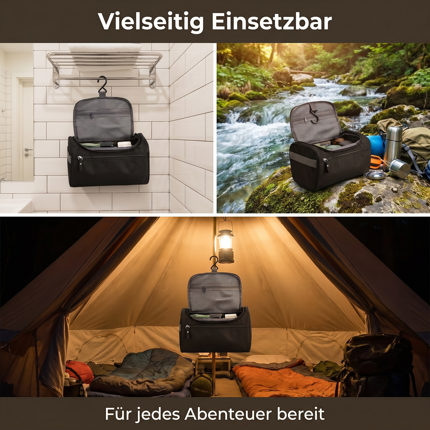 Kulturbeutel für Reise Camping Kultur Beutel Pflege Tasche