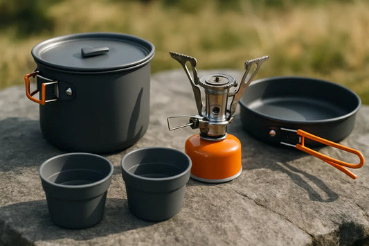 Leichtes Camping-Kochset für 2 Personen wählen