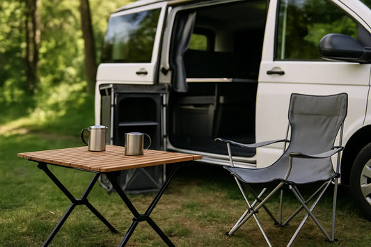 Platzsparende Campingmöbel für den Bus