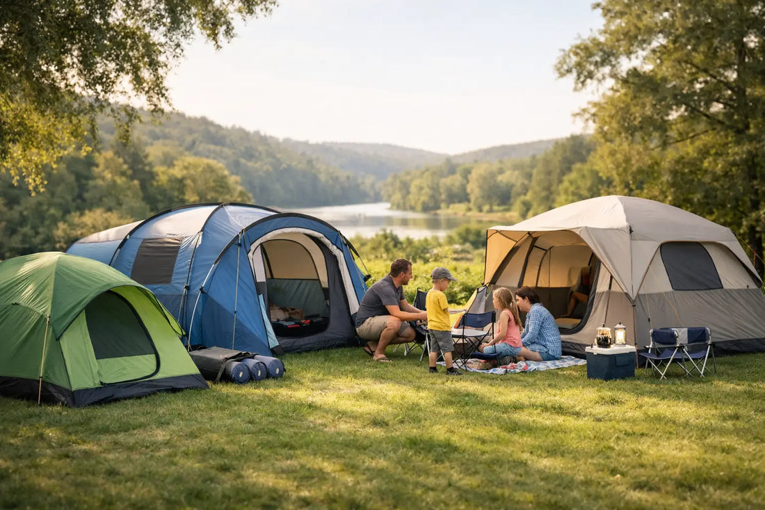 Zeltgröße für Familien camping wählen
