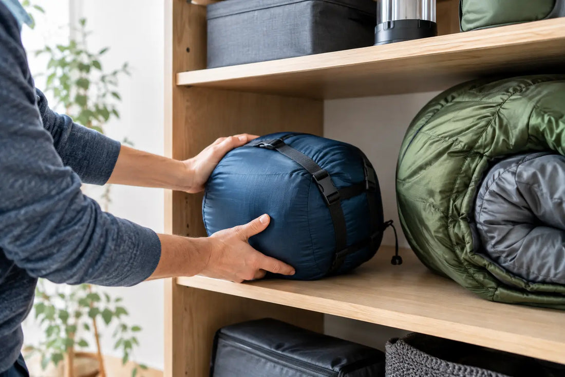 Schlafsack platzsparend lagern ohne Wärmestau