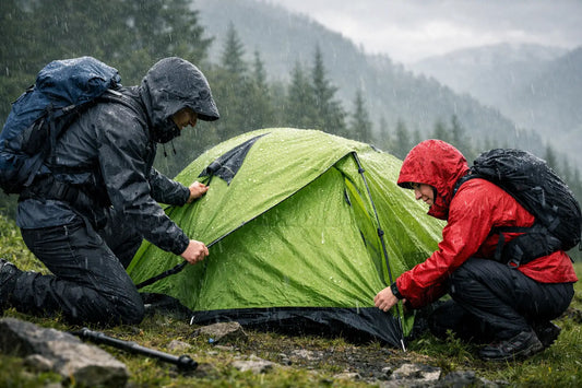 Trekkingzelt Aufbau bei Regen richtig meistern
