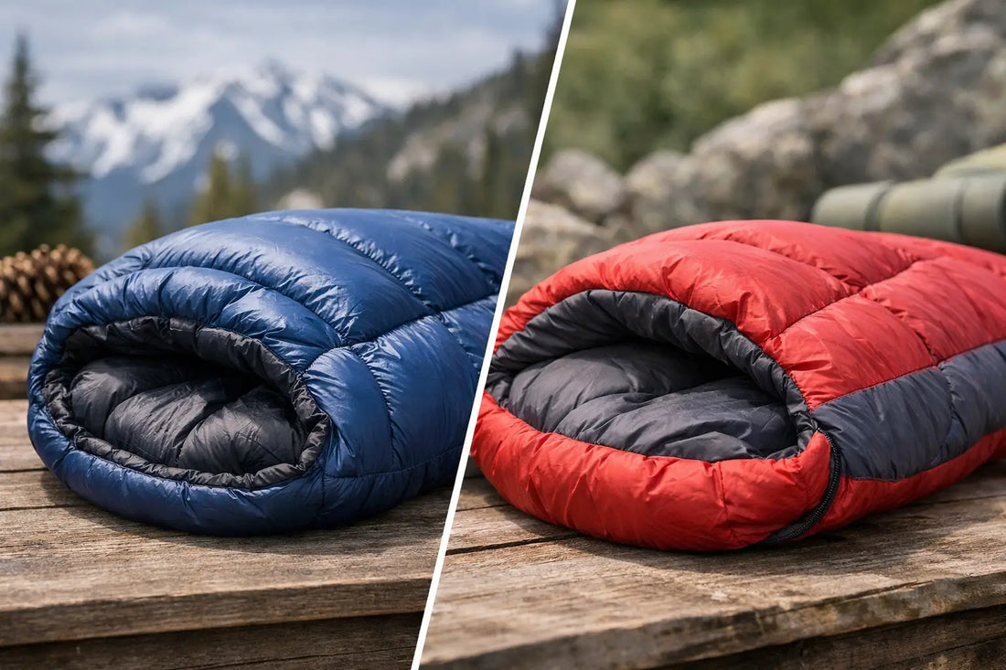 Daunenschlafsack vs Kunstfaserschlafsack Unterschied