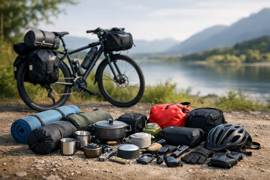 Radreise Ausrüstung Set Beispiel für Touren