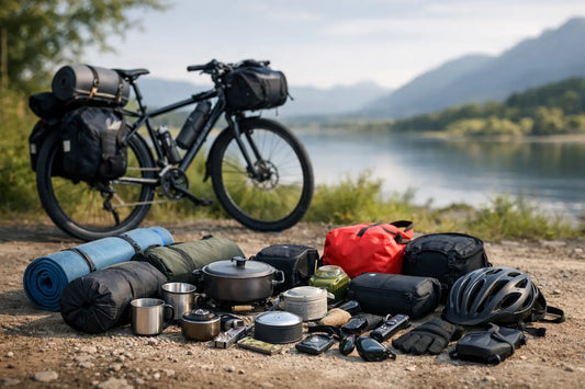 Radreise Ausrüstung Set Beispiel für Touren