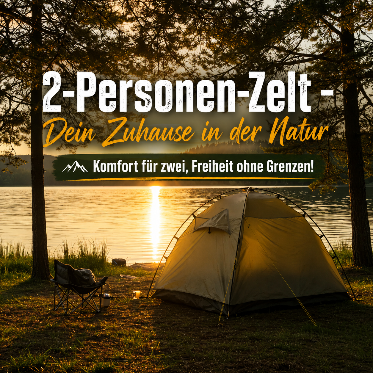 2 Personen Zelt für Komfortabeles Camping und Reisen
