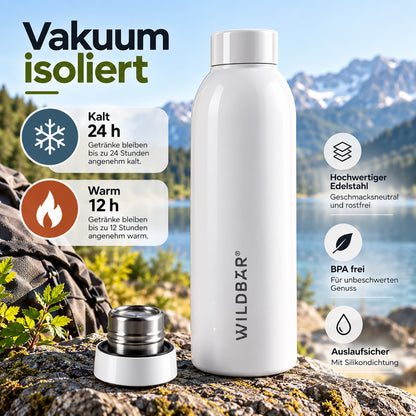 Trinkflasche aus Edelstahl Flasche 500 ml Auslaufsicher Sportflasche