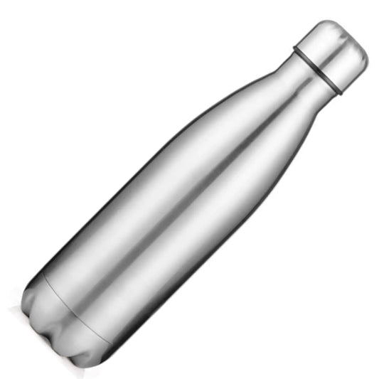Edelstahl Trinkflasche 500 ml. Isoliert mit Schraubverschluss Kohlensäure - Outdoor Alm