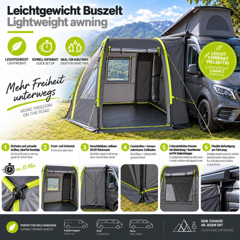 Busvorzelt Scylair Bus Zelt Campingzelt 3000mm Wassersäule