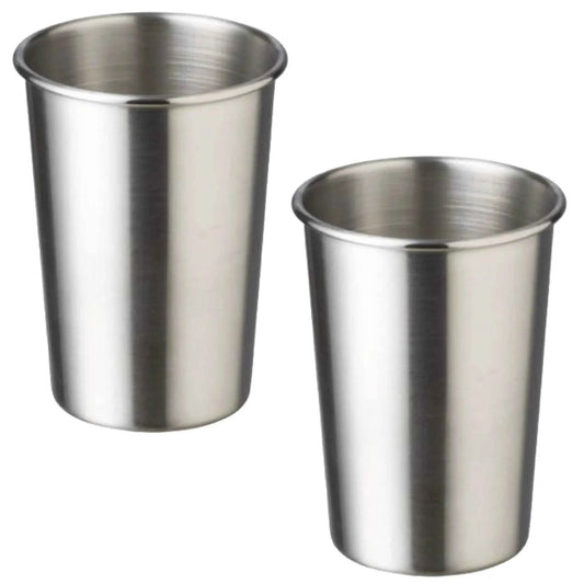 Edelstahl Becher 2 Pack Trinkbecher 350 ml ohne Griff Stapelbar Kaffeebecher