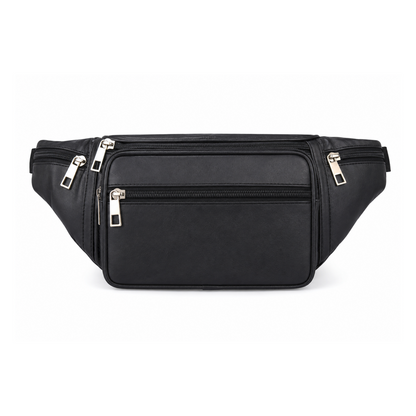 Gürteltasche Leder 6 Taschen Bauchtasche Hüfttasche Wanderrucksack