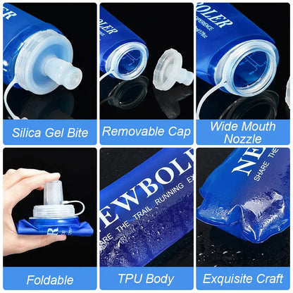 Flasche Faltbar aus TPU Material Wasserflasche 300 ml Trinkflasche - Outdoor Alm