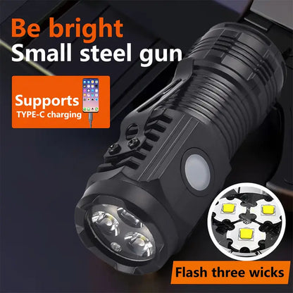 Mini Led Taschenlampe mit Akku Halteclip 3 x P35 Wick Led Für Camping PKW Vanlife - Outdoor Alm