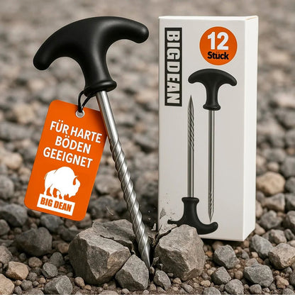 Schraub Heringe 21 cm 12 Pack Erdnägel Zeltheringe Pflog