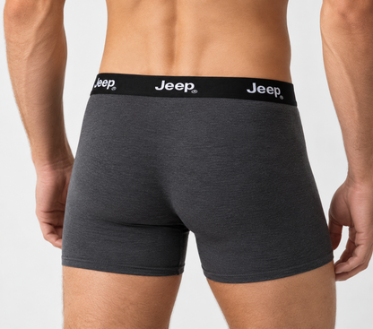 Boxershort 2 Pack Jeep Boxer Short Dark Grey Melange/Black