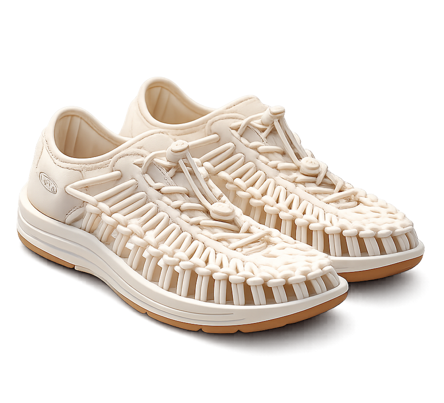 Keen Uneek 2 Damen Schuhe vorne Sandale hinten Sneaker weiß Schnellverschluss